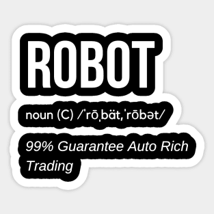 Robot Definition Funny Sticker